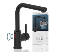 SCHÜTTE 99760 Vital Robinet d'évier de cuisine avec douchette extensible, robinet automatique avec capteur, mitigeur d'évier sans contact, noir