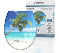 SCHÜTTE Abattant de WC CARRIBEAN, Abattant de WC en duroplast avec fermeture souple et déverrouillage rapide, Abattant de WC avec motifs imprimés