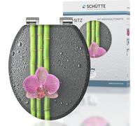 SCHÜTTE Abattant de WC en MDF ASIA, abattant de WC avec motif soft close, abattant de WC avec noyau en bois, abattant de WC, couvercle de WC
