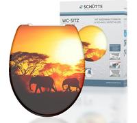 SCHÜTTE Abattant WC Africa 82360 – Duroplast, fermeture en douceur, déclipsable