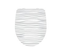 Schütte Abattant WC High Gloss, avec fermeture en douceur (imprimé vague blanche)