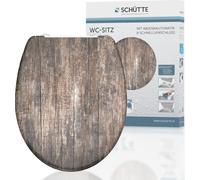 SCHÜTTE Abattant WC OLD WOOD, Abattant WC Duroplast avec fermeture souple et déverrouillage rapide, Abattant WC, Abattant WC