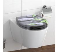Schütte Siège de WC STONES avec abaissement automatique, couvercle de WC en duroplast avec motif et fermeture rapide pour le nettoyage(charge max. de la lunette 150 kg)