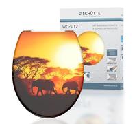 SCHÜTTE - Africa - 82360 - Abattant WC en Duroplast avec système d'abaissement automatique et fonction détachable, compatible avec la majorité des cuvettes WC