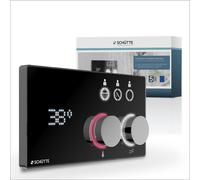 SCHÜTTE AQUADOT Système de douche numérique, chrome/noir mat, avec Smart Control
