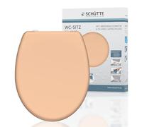 SCHÜTTE - Beige - 82305 - Abattant WC en Duroplast avec système d'abaissement automatique et fonction détachable, compatible avec la majorité des cuvettes WC