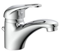 SCHÜTTE CALVINO Mitigeur de lavabo avec tirette, robinet de salle de bains avec vidage, chromé