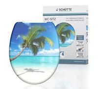 SCHÜTTE - Caribean - 82363 - Abattant WC en Duroplast avec système d'abaissement automatique et fonction détachable, compatible avec la majorité des cuvettes WC