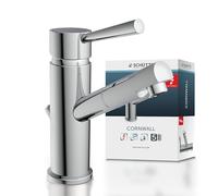SCHÜTTE Cornwall Mitigeur de lavabo basse pression avec vidage Chromé
