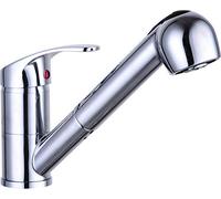 SCHÜTTE DIZIANI Robinet d'évier avec douchette extractible, mitigeur monocommande avec douchette, chromé