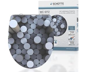 SCHÜTTE Duroplast HG Siège de WC ROUND DIPS, couvercle de WC à fermeture douce, fixation rapide, siège de WC