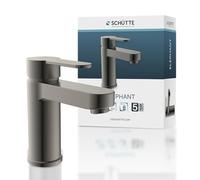 Schütte Elephant 34212 élégant vidange, Robinet de Salle de Bain avec Excentrique Pop-up et lavabo Graphite Mat