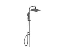 SCHÜTTE Kit de douche Malorca – douche pluie large, douchette 3 jets, barre réglable – Noir mat