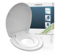 SCHÜTTE - Family White - 82940 - Abattant WC en Duroplast avec système d'abaissement automatique et fonction détachable, compatible avec la majorité des cuvettes WC