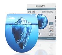 Schütte Iceberg 82579, Abattant High Gloss en Duroplast avec système d'abaissement Automatique et Fonction détachable, Compatible avec la majorité des cuvettes WC, Motif