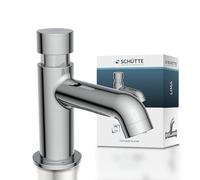 Schütte Lima 46951 Robinet d'eau Froide Uniquement pour Eau Froide avec poignée de Pression élégante, Chrome Standard