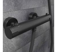 Schuette – Mitigeur thermostatique de douche LONDON 52466 – Protection anti-brûlure 38℃ – Noir mat