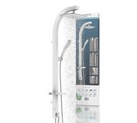 Kit de douche aérien SCHÜTTE MADAGASKAR blanc-chrome