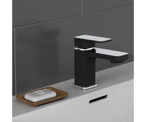 SCHÜTTE MADASGASKAR Mitigeur Lavabo - Chrome et Noir Mat