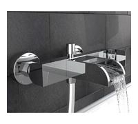 SCHÜTTE Robinetterie de baignoire IDROVIA, robinetterie de baignoire cascade, mitigeur de baignoire, robinet de salle de bain en chrome