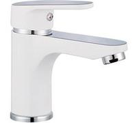 Schuette Mitigeur de lavabo Alaska - Monocommande avec vidage, bouchon Pop Up Blanc/Chrome
