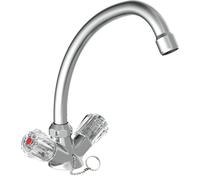 SCHÜTTE Mitigeur de lavabo BRILLANT, batterie basse pression, robinetterie salle de bains, chrome