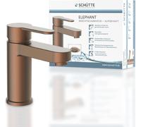 SCHÜTTE Mitigeur de lavabo ELEPHANT avec vidage, robinet de salle de bains avec pop up, cuivre mat