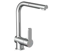 SCHÜTTE London Robinet Cuisine Basse Pression avec Douchette Extensible Mitigeur, Robinet Evier de Cuisine avec Douchette, Rotative à 360° Froid & Chaud Disponible, Chromé