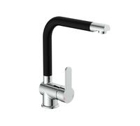 SCHÜTTE Mitigeur robinet de cuisine RIO, avec bec rétractable (chrome/noir)