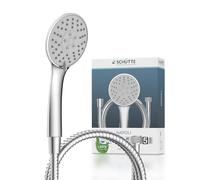 SCHÜTTE Napoli Tuyau de douche avec douchette à main, pommeau de douche réglable sur 3 positions, kit de douche avec tuyau, chromé