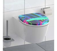 Schuette Siège de WC NEON PAINT – Fermeture douce, Compatible cuvettes, 150kg, Multicolore