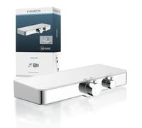 SCHÜTTE Ocean 60535 Mitigeur de douche thermostatique avec étagère en verre de sécurité Blanc