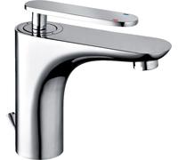SCHÜTTE ORCA Robinetterie de lavabo avec tirette, robinet de salle de bains avec garniture d'écoulement, chrome