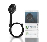 SCHÜTTE Raven Flexible de douche avec douchette à main et support mural avec pommeau de douche réglable sur 3 positions avec tuyau flexible pour douche Noir