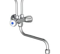 SCHÜTTE Robinet d?évier avec 2 poignées basse pression chrome
