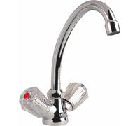 SCHÜTTE Robinet de cuisine BRILLANT, robinet de cuisine avec bec pivotant, mitigeur de cuisine, chrome
