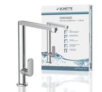 SCHÜTTE Robinet de cuisine CHICAGO, robinet de cuisine pivotant à 360°, robinet de cuisine, robinet d'évier chromé