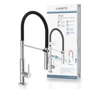 SCHÜTTE Robinet de cuisine STILO avec douchette, robinet de cuisine extractible, robinet de cuisine orientable à 360