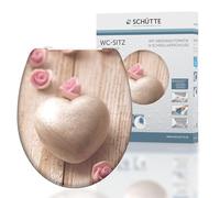 SCHÜTTE ROMANTIC 82370, Abattant WC en Duroplast avec système d'abaissement automatique et fonction détachable, compatible avec la majorité des cuvettes WC, motif