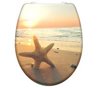 SCHÜTTE - Sea Star - 82373 - Abattant WC en Duroplast avec système d'abaissement automatique et fonction détachable, compatible avec la majorité des cuvettes WC