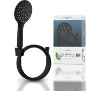 SCHÜTTE Set de douche RAVEN, pommeau de douche avec flexible et support, douchette à main, noir mat