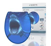 SCHÜTTE - Shark - 82371 - Abattant WC en Duroplast avec système d'abaissement automatique et fonction détachable, compatible avec la majorité des cuvettes WC