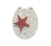 Schuette Abattant WC 80541 Red Starfish – MDF brillant, fermeture en douceur