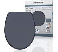 SCHÜTTE Siège de toilette avec abaissement automatique ANTHRAZIT Duroplast