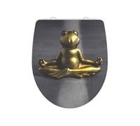 Schütte Relaxing Frog 82581, Abattant High Gloss en Duroplast avec système d'abaissement Automatique et Fonction détachable, Compatible avec la majorité des cuvettes WC, Motif
