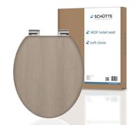 SCHÜTTE Siège de toilette MDF MODERN WOOD, siège de toilette avec fermeture souple, siège de toilette avec noyau en bois, couvercle de toilette