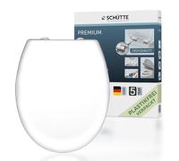 SCHÜTTE Siège de WC en plastique thermodurci WHITE, avec abattant à fermeture automatique et fermeture rapide