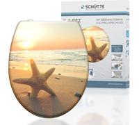 SCHÜTTE Siège de WC SEA STAR, Siège de WC en duroplast avec fermeture souple et déclenchement rapide, Siège de WC, Siège de WC