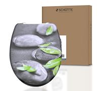 Schütte Siège de WC STONES avec abaissement automatique, couvercle de WC en duroplast avec motif et fermeture rapide pour le nettoyage(charge max. de la lunette 150 kg)