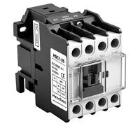 Schütz 25A, 3 pôles, 3 contacts normalement ouverts + 1 contact normalement fermé, 220V AC, 11kW, montage sur rail DIN